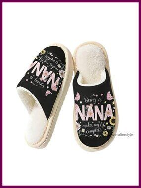 Fuzzy Plush Lined House Slippers Non-Slip EVA Sole Indoor Outdoor